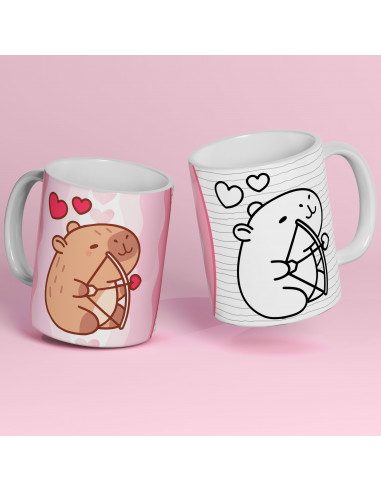 PLANTILLAS TAZAS COLOREAR CAPYBARA...