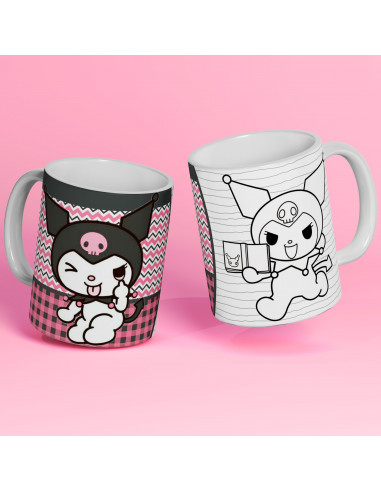 PLANTILLAS TAZAS COLOREAR KITTY...