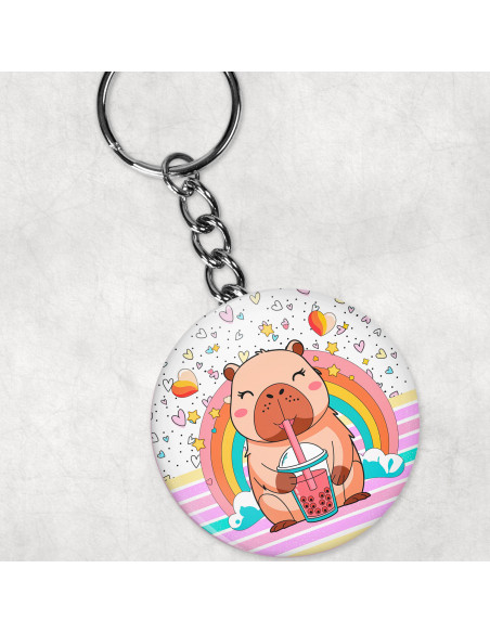 PLANTILLAS PARA LLAVEROS REDONDOS CAPYBARA DIA DEL NIÑO