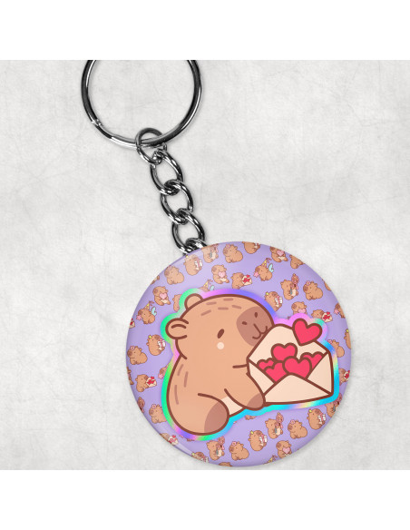 PLANTILLAS PARA LLAVEROS REDONDOS CAPYBARA DIA DEL NIÑO