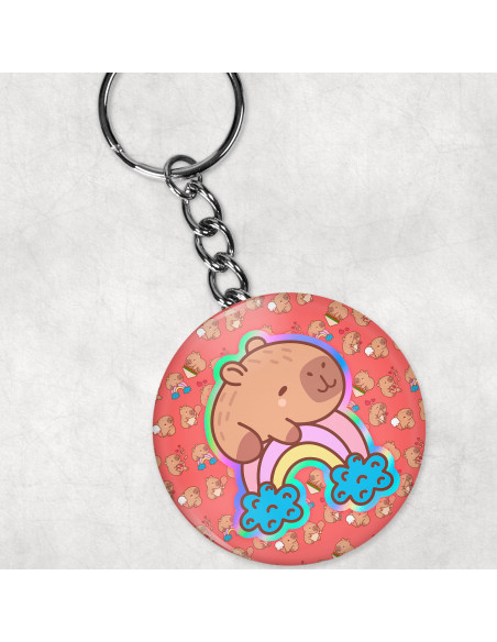 PLANTILLAS PARA LLAVEROS REDONDOS CAPYBARA DIA DEL NIÑO