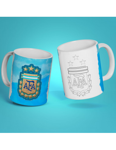 PLANTILLAS TAZAS COLOREAR FUTBOL ESCUDOS