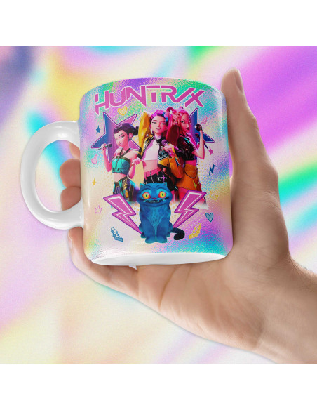 PLANTILLAS TAZAS GUERRERAS K POP DEMON HUNTERS