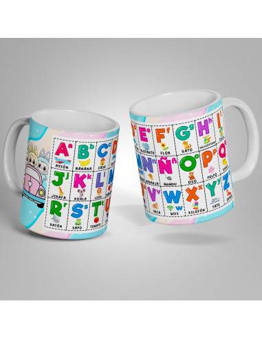 PLANTILLAS TAZAS ABC ABECEDARIO LABUBU