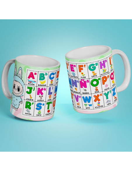 PLANTILLAS TAZAS ABC ABECEDARIO LABUBU