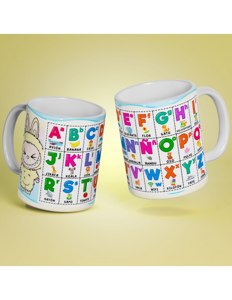 PLANTILLAS TAZAS ABC ABECEDARIO LABUBU