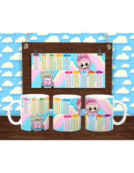 PLANTILLAS TAZAS TABLA LABUBU