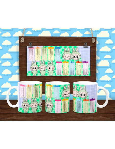 PLANTILLAS TAZAS TABLA LABUBU