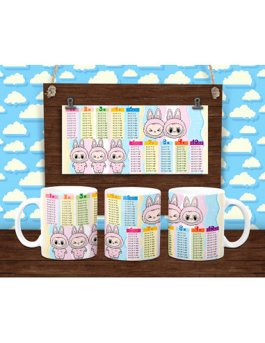 PLANTILLAS TAZAS TABLA LABUBU