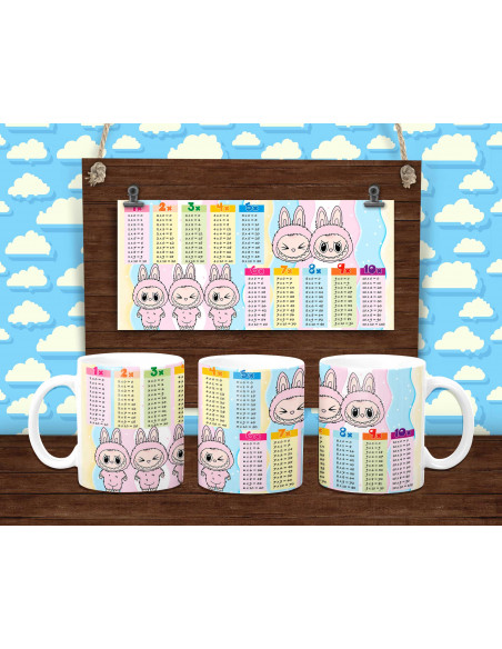 PLANTILLAS TAZAS TABLA LABUBU