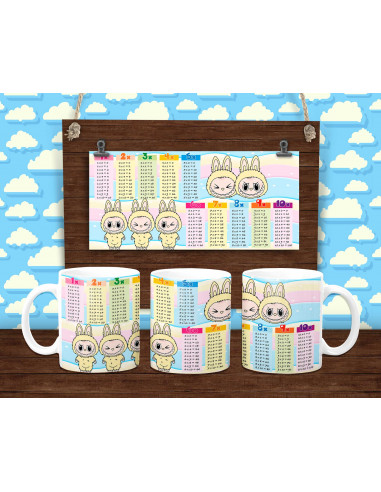 PLANTILLAS TAZAS TABLA LABUBU