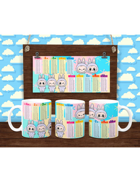 PLANTILLAS TAZAS TABLA LABUBU