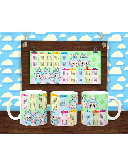 PLANTILLAS TAZAS TABLA LABUBU