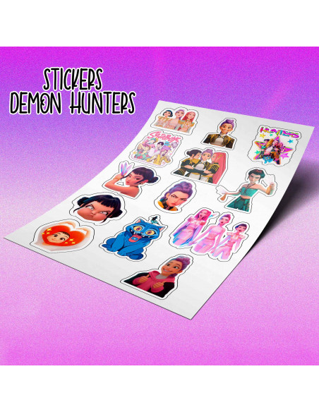 PLANTILLAS STICKERS GUERRERAS K POP DEMON HUNTERS