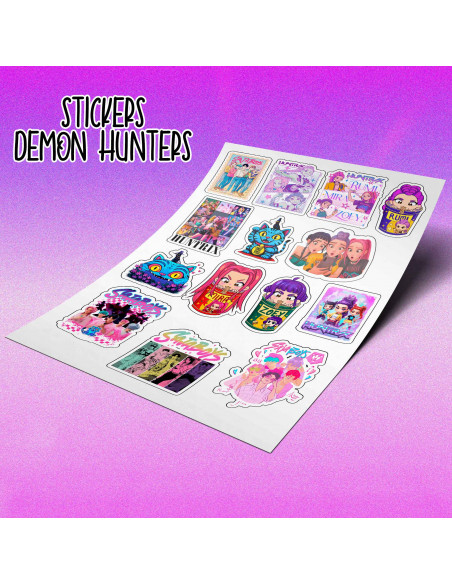 PLANTILLAS STICKERS GUERRERAS K POP DEMON HUNTERS
