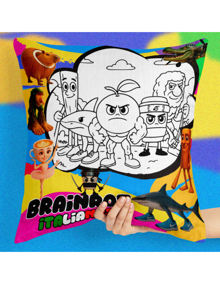 PLANTILLAS ALMOHADONES COLOREAR MEMES BRAINROT ITALANOS