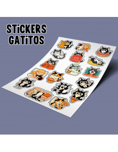 PLANTILLAS STICKERS GATITOS 2
