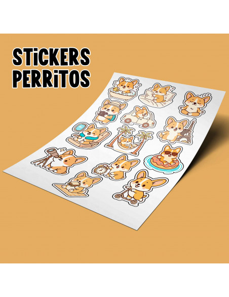 PLANTILLAS STICKERS PERRITOS