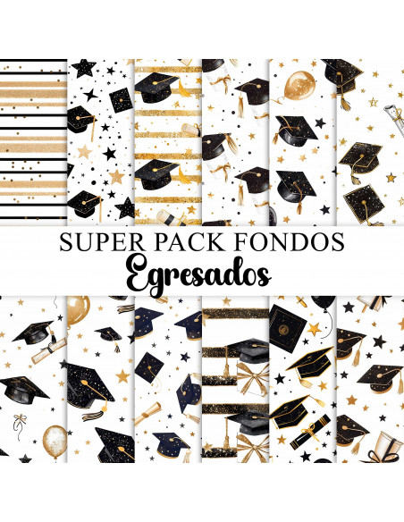 SUPER PACK DE FONDOS / PAPELES EGRESADOS