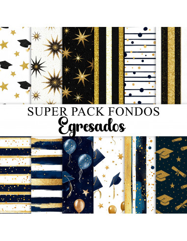 SUPER PACK DE FONDOS / PAPELES EGRESADOS