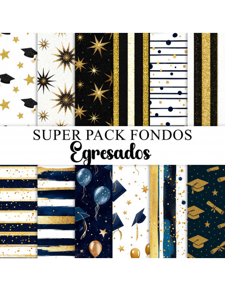 SUPER PACK DE FONDOS / PAPELES EGRESADOS