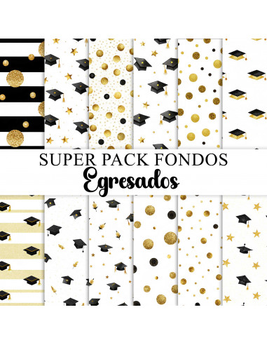 SUPER PACK DE FONDOS / PAPELES EGRESADOS