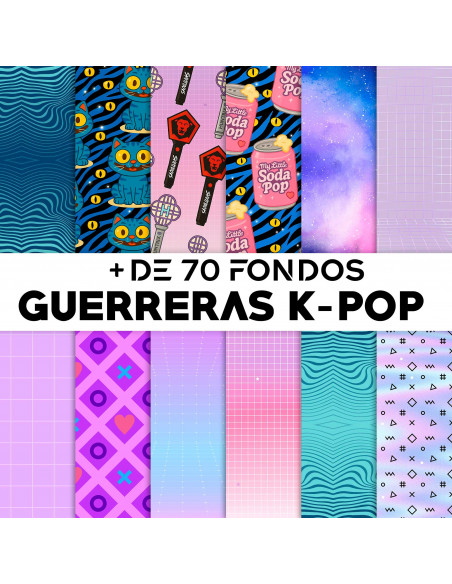 PACK DE CLIPARTS Y FONDOS DE GUERRERAS K POP DEMON HUNTER