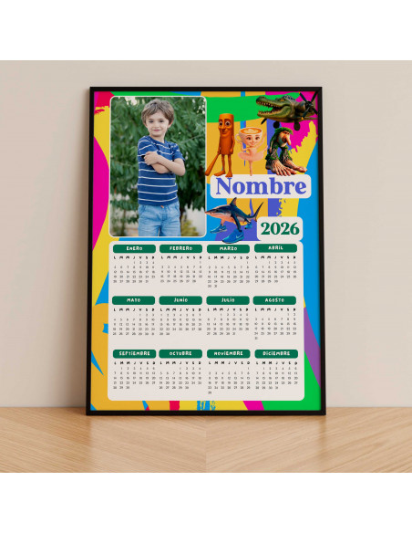 PLANTILLAS CALENDARIO 2026 PARA FOTO INFANTIL