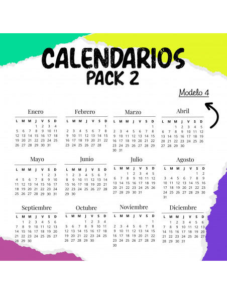 PLANTILLAS CALENDARIOS 2026, MES POR MES PACK 2