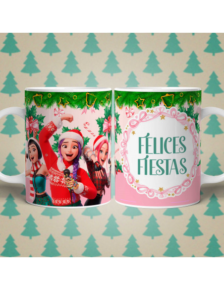 PLANTILLAS TAZAS NAVIDAD GUERRERAS K POP DEMON HUNTERS