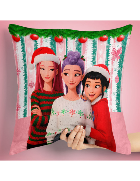 PLANTILLAS ALMOHADONES NAVIDAD GUERRERAS K POP DEMON HUNTERS