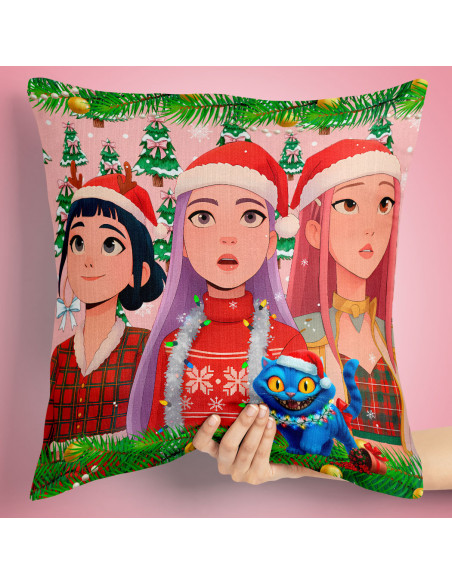 PLANTILLAS ALMOHADONES NAVIDAD GUERRERAS K POP DEMON HUNTERS