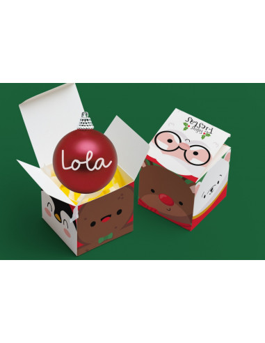 CAJAS CUADRADAS SUBLIMABLES NAVIDAD
