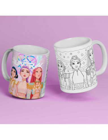 PLANTILLAS TAZAS GUERRERAS K POP...