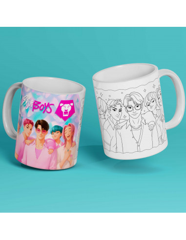 PLANTILLAS TAZAS GUERRERAS K POP...