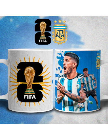 PLANTILLAS TAZAS ARGENTINA MUNDIAL 2026