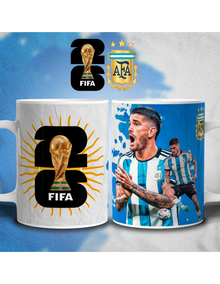 PLANTILLAS TAZAS ARGENTINA MUNDIAL 2026
