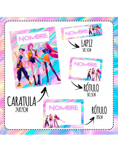 ETIQUETAS ESCOLARES 2025 GUERRERAS K...
