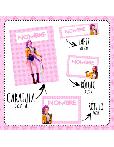 ETIQUETAS ESCOLARES 2025 GUERRERAS K...