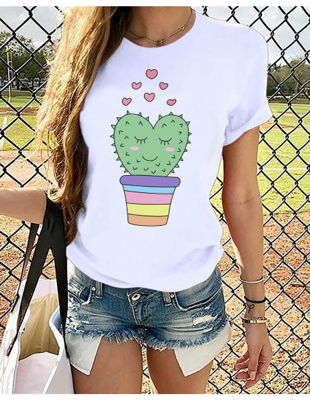 REMERAS CACTUS FLORES