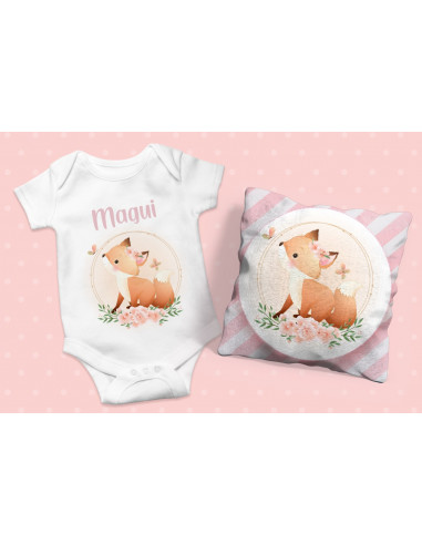 ALMOHADONES +  BODY ANIMALITOS BEBE NENA