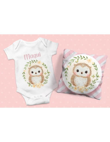 ALMOHADONES +  BODY ANIMALITOS BEBE NENA