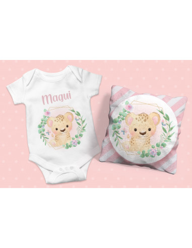 ALMOHADONES +  BODY ANIMALITOS BEBE NENA
