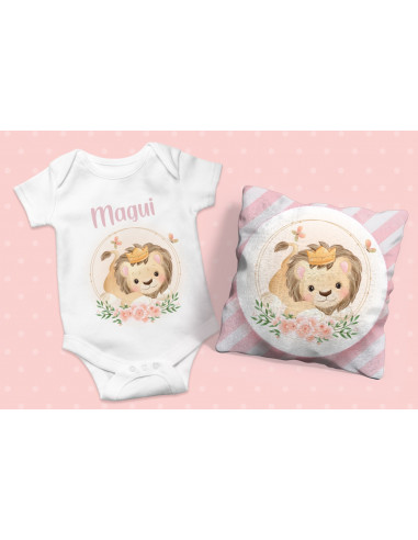 ALMOHADONES +  BODY ANIMALITOS BEBE NENA