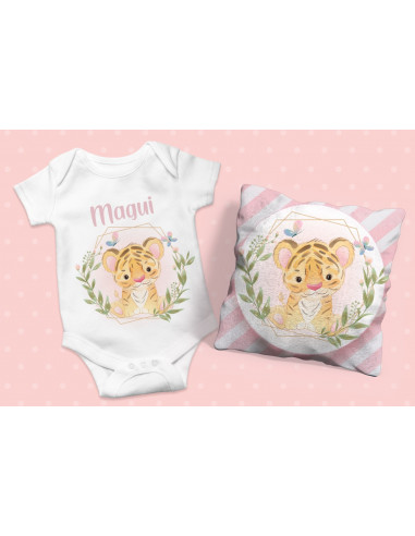 ALMOHADONES +  BODY ANIMALITOS BEBE NENA