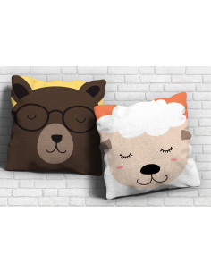 ALMOHADONES CARA ANIMALITOS