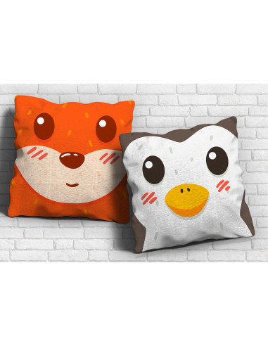 ALMOHADONES CARA ANIMALITOS
