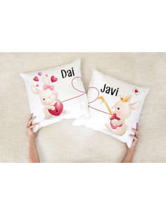 ALMOHADONES DIBUJITOS PAREJA