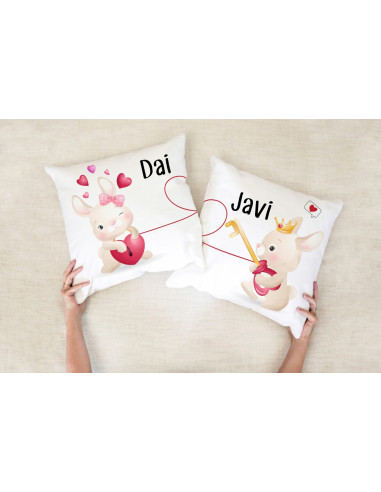 ALMOHADONES DIBUJITOS PAREJA