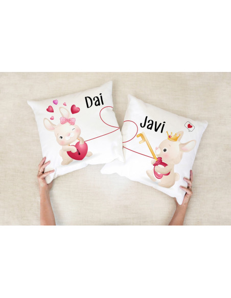 ALMOHADONES DIBUJITOS PAREJA